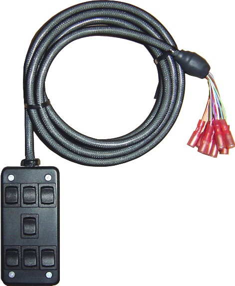 AVSARC-7-BK Black 7 switch box rocker switch 4"x2"x1"