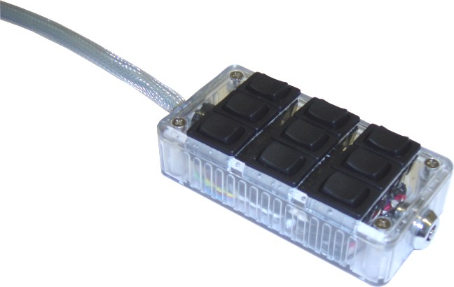 AVSARC-9-CL Clear 9 switch box rocker switch 4"x2"x1"
