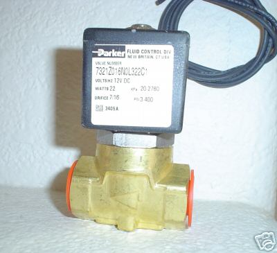 PKR 3/8" Parker Electric Valve 7/16" Orifice 250 psi 7321Z016N0L322C1