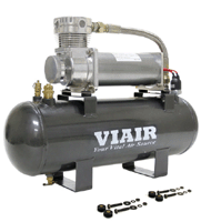 VIA20008 Viair High-Flow Air Source Kit includes (1)480C Compressor mounted on a 2 Gallon Tank 55% duty cycle @ 200psi