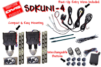 AVSSDKUNI-4 Universal Shaved Door Kit w/. Wiring Harness and 4 Channel Remote System