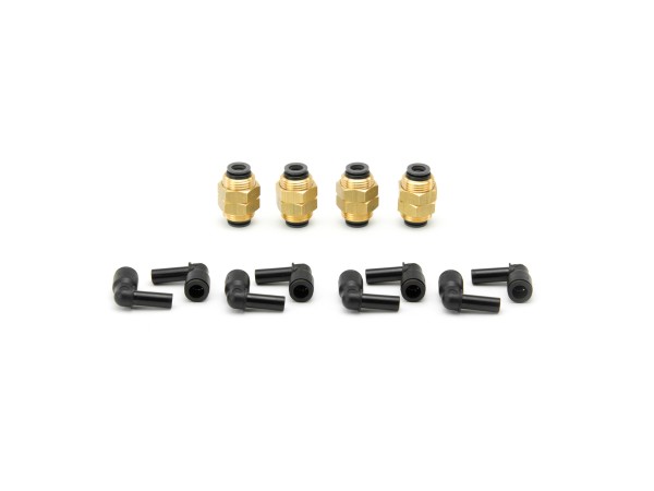 LRD AA-BULKHEAD-KIT (4) 3/8 Tube DOT / PTC - To - 3/8 Tube DOT / PTC Bulk-Head + (8) 3/8 Tube DOT / PTC - To - 3/8 Tube DOT / PTC Swivel Elbow. AA-3660
