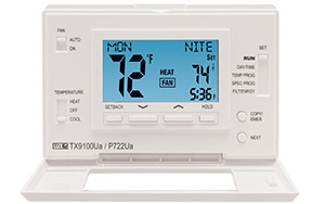 Luxpro P722U 24V/Millivolt Multi Stage Dual Powered 7 Day Progr Digital Thermostat With Auto