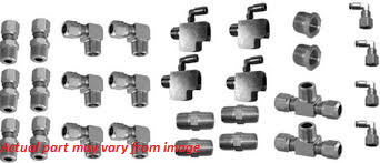 LRD 1/2" "NUMATICS" Fitting Pack for tank mounted valves consists of: 2 1/2 x 1/8 reducers 1 1/2 x 1/4 reducer 1 1/2 x 3/8 reducer 4 1/2 street tee's w/. gauge port 8 1/2 hex nipples 4 1/2 NPT x 1/2 tube 90's 8 1/2 straight male connectors 5 1/8 X 1/8 gauge fittings