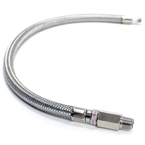 VIA92807 Viair 20 Stainless Leader Hose w/ Check Valve (1/8 M to 1/4 M Swivel)