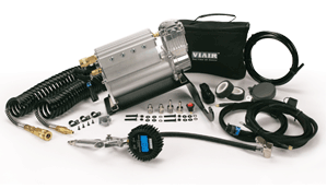 VIA45044 Viair 12'Jeep JK 2012 (Heavy Duty) 450C compressor tire inflation or air locker actuation is made possible in a very compact space. Each ADA System comes complete with an onboard pressure switch automatic coupler and a Digital Tire Inflation Kit. Additionally a wiring harness is included to make the installation a plug & play process with very little install time required. VIA450C 45044