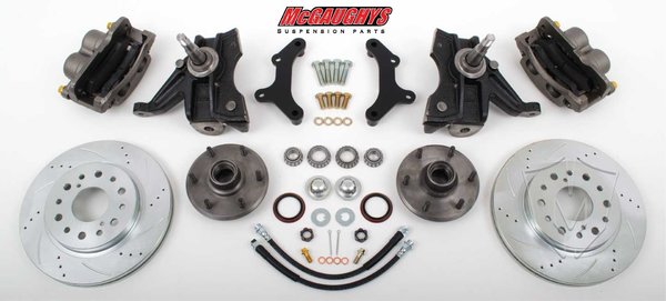 MCG 63311 6 LUG 13" Front Big Brake Kit for 63-70 C10 w/. 2.5" drop spindles. **cross drilled**