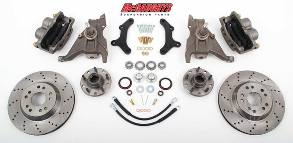 MCG64080 13" Big Brake Kit 79-81 Camaro, 13" Front Disc Kit w/ 2"spindles **Cross Drilled**