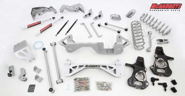 MCG50128 7" Premium Lift Kit for 2001-2006 GM SUV 1500 (2WD, Not Auto Leveling) (Silver Powdercoated)