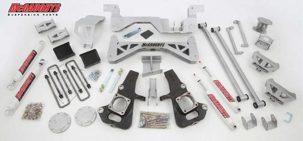 MCG52054 7 Premium Lift Kit for 2002-2010 GM 3500 (4WD Gas Motor) (Silver Powdercoated)