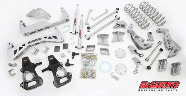 MCG50738 7" Premium Lift Kit for 2007-2013 GM SUV 1500 (4WD, Not Auto Leveling) (Silver Powdercoated)
