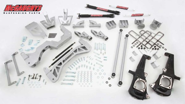 MCG52303 7 Premium Lift Kit for 2011-2016 GM Truck 2500 (2WD Gas Motor) (Silver Powdercoated)