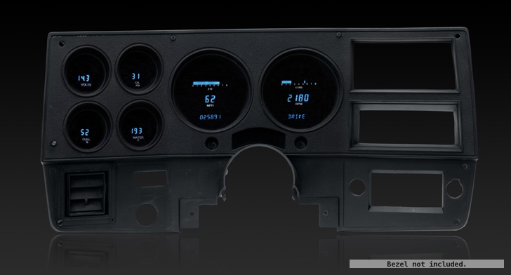 DAKVFD3-73C-PU-B 73-87 Chevy PU Digital Instrument system Blue