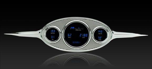 DAKRET-2001 VFD Retrotech Digital Gauge System Three Hole w/. Wings