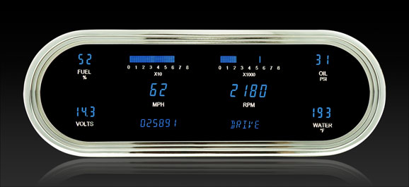 DAKVFD3-1008-B Universal Recessed Oval Instrument System BLUE DISPLAY