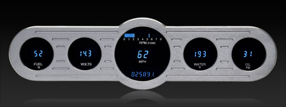 DAKVFD3-CNTR-5 Universal 4 x 14.5 Street Rod Panel Digital Instrument
