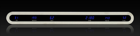DAKVFD3X-1002B Universal 2 x 19 Oval Digital VFD Instrument Panel