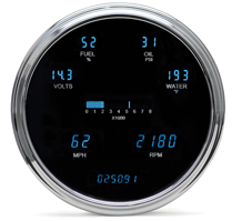 DAKVFD3-1005 Single 6 3/4 Bezel 6 Gauge Universal Round Gauge System