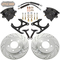 LSMFG Drilled & Slotted Rotor Upgrade fits 92-04 Chevy S10 Rear Disc Brake Conversion Kit (With E-Brake)