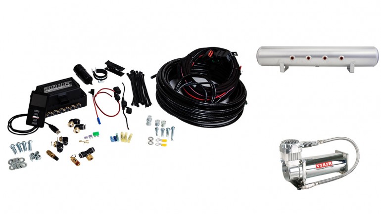 Air Lift Performance 3P System - 3/8", 5Gal 5-Port Raw Air Tank, 444C Compressor (27688)