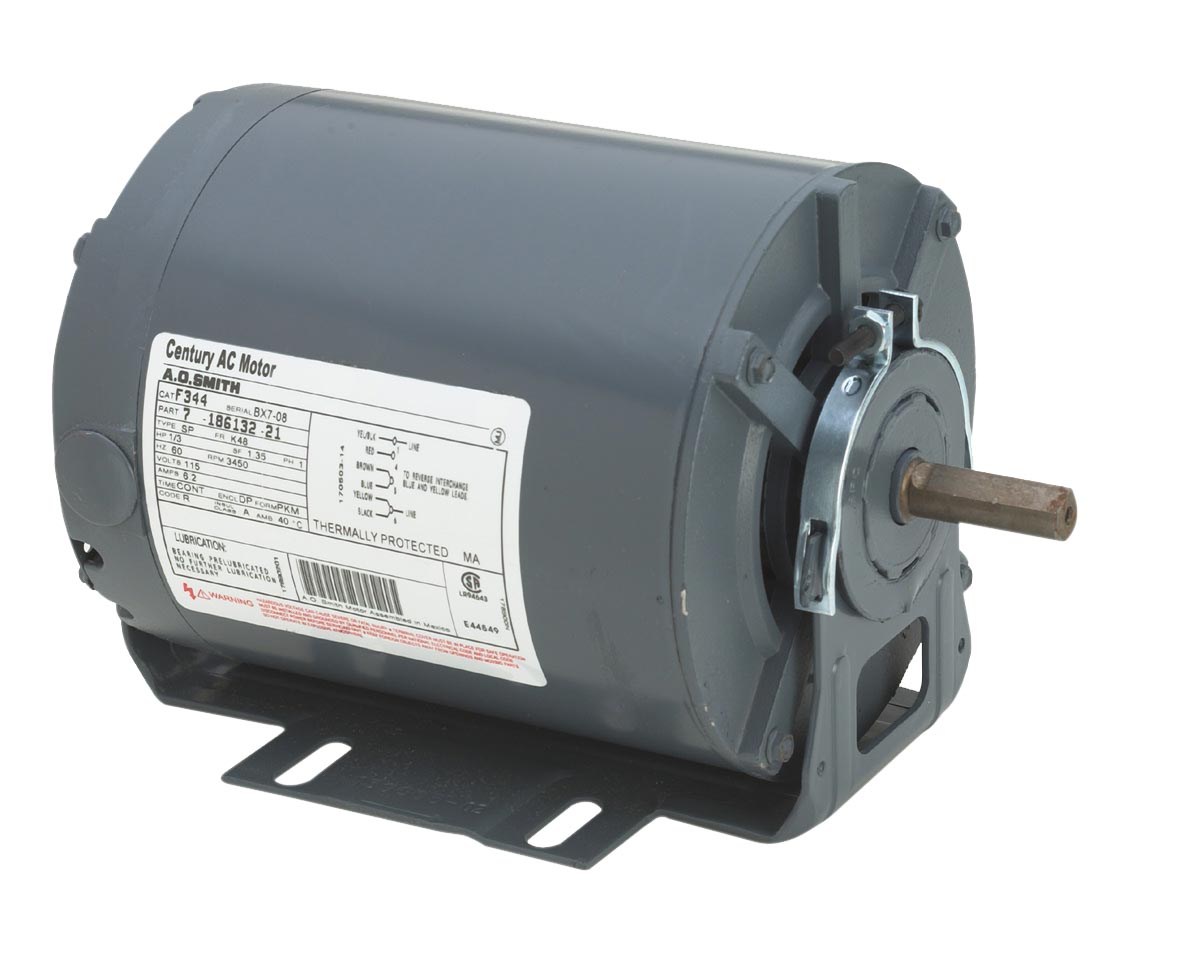 AO SMITH GF2054 115v 1/2 Hp 1725 Rpm Blower Motor With 1/2