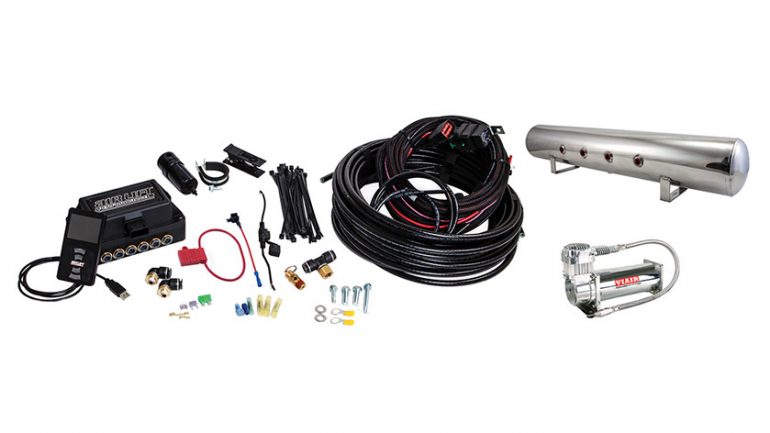 Air Lift Performance 3P System - 3/8", 5Gal 5-Port Polished Tank, 444C Compressor (27788)