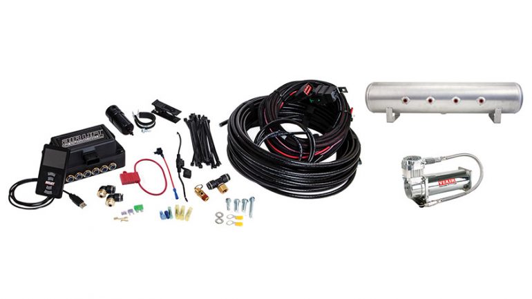 Air Lift Performance 3P System - 3/8", 4Gal 7-Port Raw Air Tank, 444C Compressor (27689)