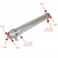 AVS-TK2ALUM-BK 2-Gallon Aluminum Tank 5 Ports RAW