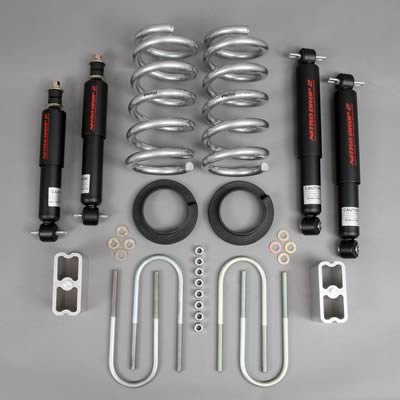BEL761SP 00-06 Chevrolet Avalanche (2WD/4WD) 2 F/2 or 3 R drop W/ Street Performacne Shocks