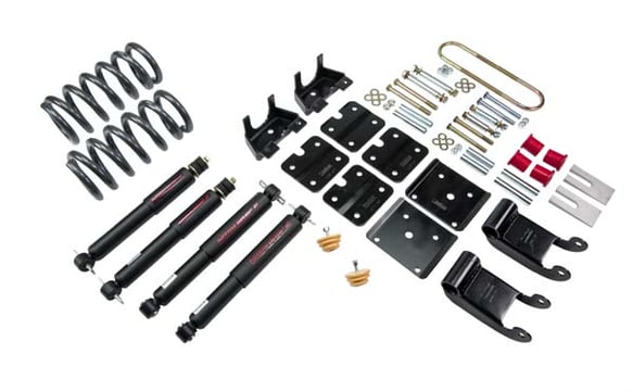 BEL769ND 95-02 Chevrolet Astro/Safari (2WD with Factory Steel Leaf) 2.5 F/3.5 R drop W/ Nitro Drop II Shocks